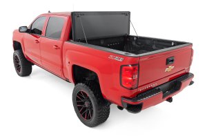 GMC Sierra 3500 HD Bed Cover - Rough Country - Hard Tri-Fold Flip Up - '14-'19